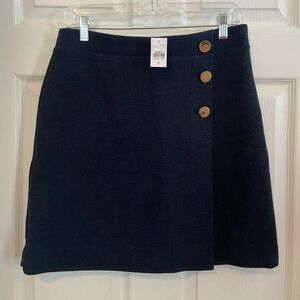 LOFT navy blue wrap skirt, size 6 never been worn